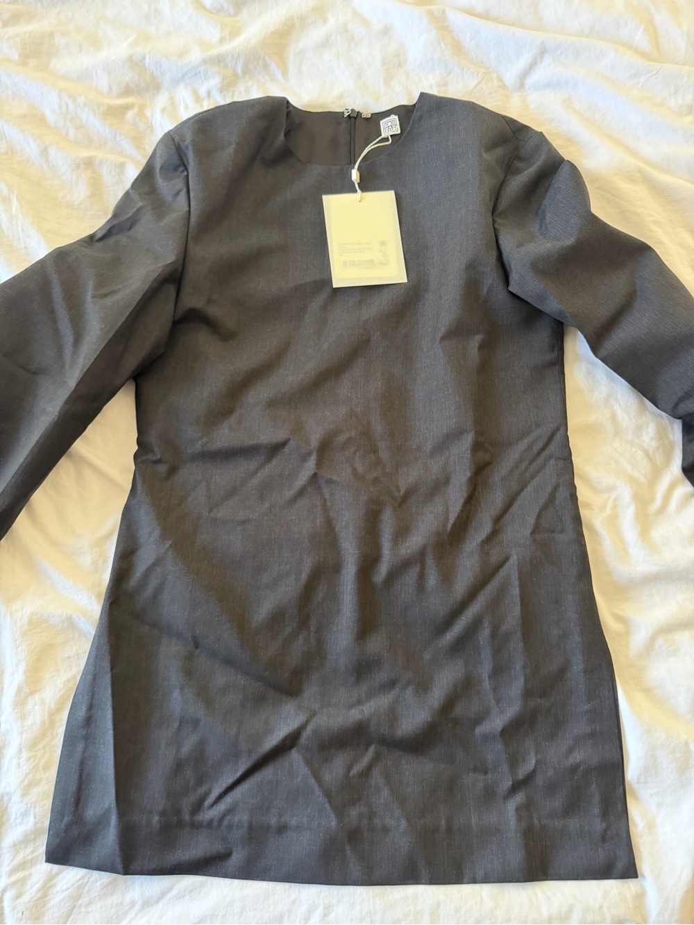 Toteme Dark Gray Long-Sleeve Dress Shirt